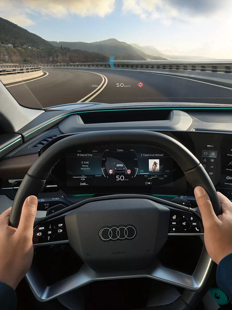 Màn hình hiển thị thực tế ảo tăng cường HUD trên Audi Q6 E-Tron
